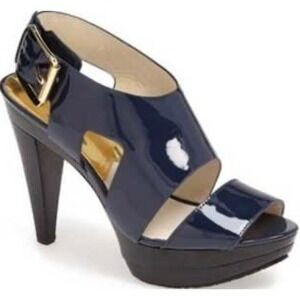 Elegant Navy High Heel Sandals